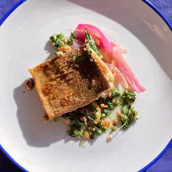 Pan Fried Harissa Trout with WalnutCitrus Sauce Evermill