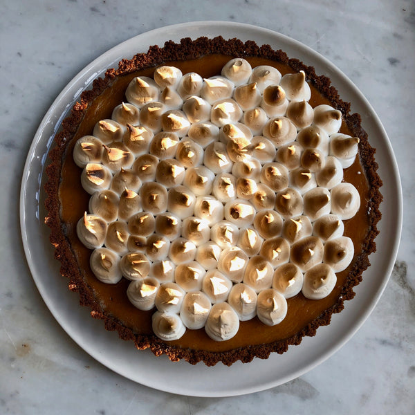 Pumpkin Tart with Torched Marshmallow